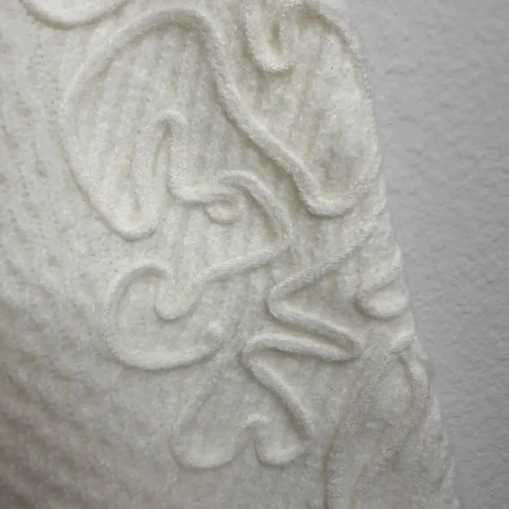 Anne Klein sweater wool blend cable knit embroidered XL